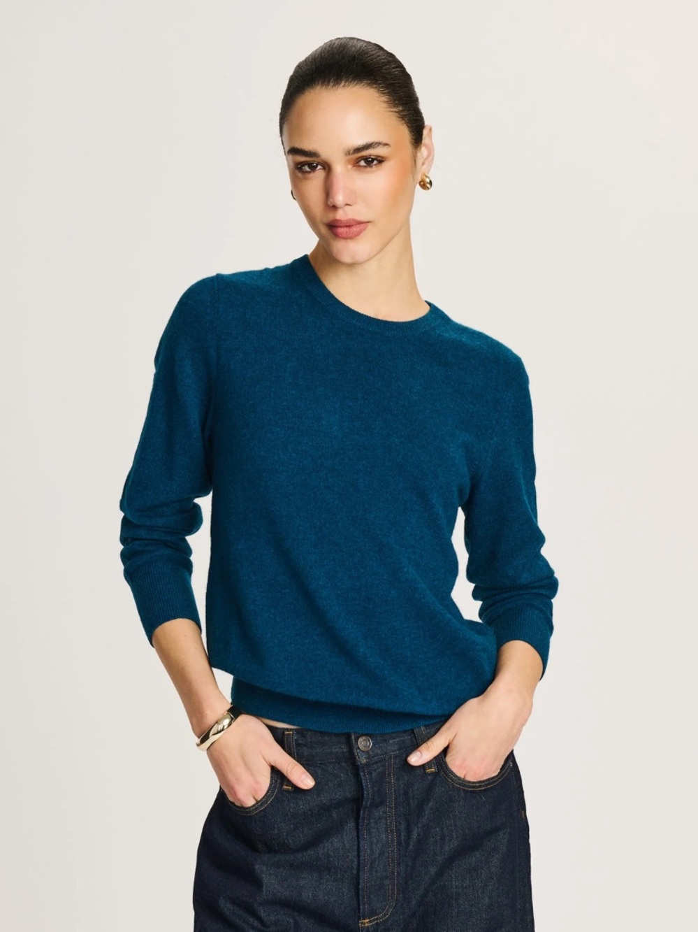 NAADAM Teal The Original Cashmere Sweater Women's Crewneck Sweater